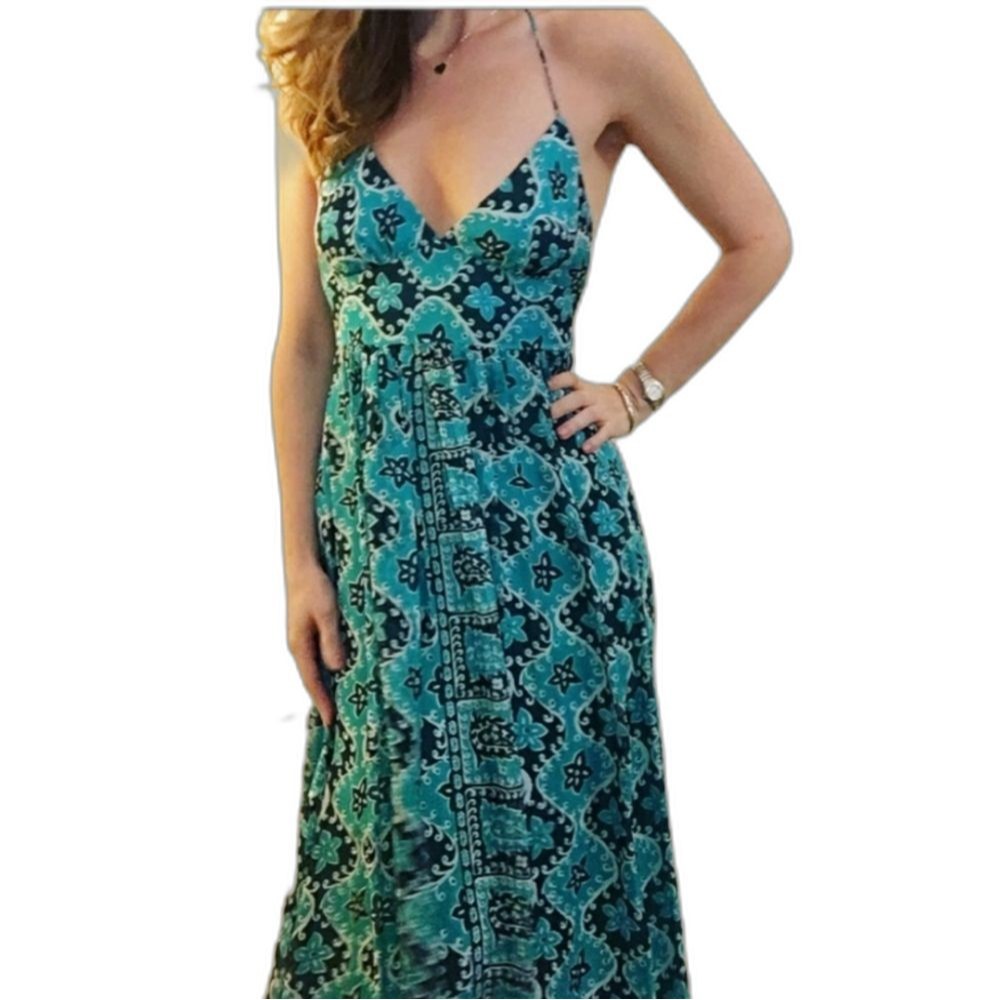 Milly of New York silk halter maxi dress